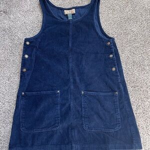 Vintage Express Corduroy Jumper Dress Women’s M 90’s Academia Navy Jeans By Exp